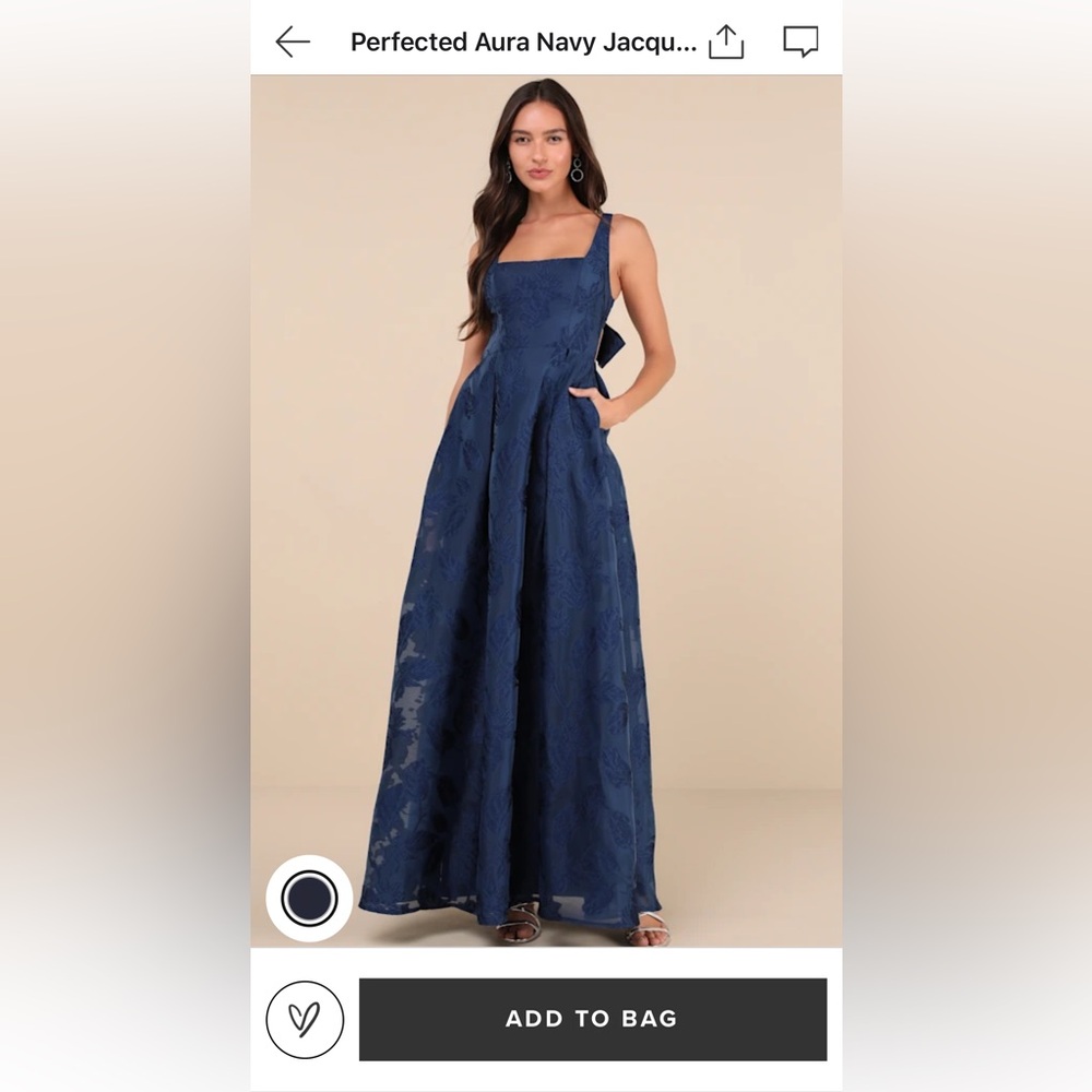 Lulu's Elegant Navy Maxi Dress